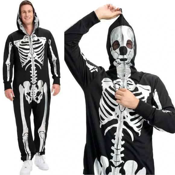 NWT Tipsy Elves Skeleton Shimmer Onesie‎ - Picture 1 of 6